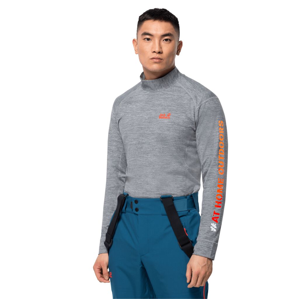 Jack Wolfskin SNOW SKY LONGSLEEVE Haut Homme Gris - BNSZYAF-54